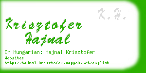 krisztofer hajnal business card